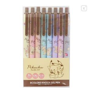 Pokemon Color Gel Pen - 8Colors Knock Set